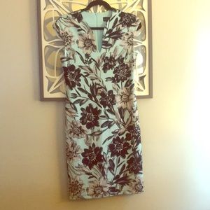 Floral mint green body con dress